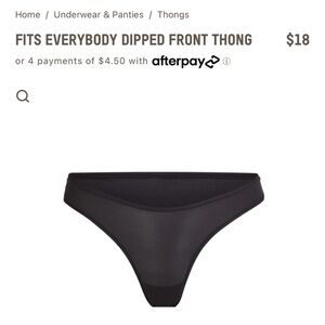 SKIMS Fits Everybody Dipped Front Thong - NWT